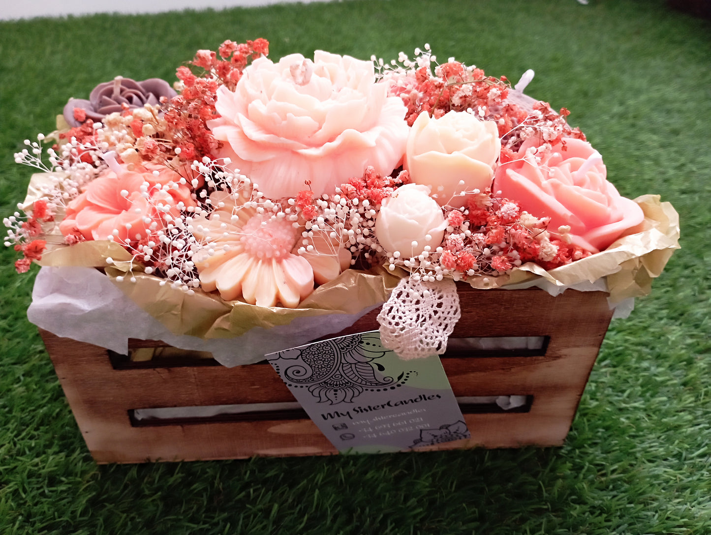 Centros flores velas  Personalizados
