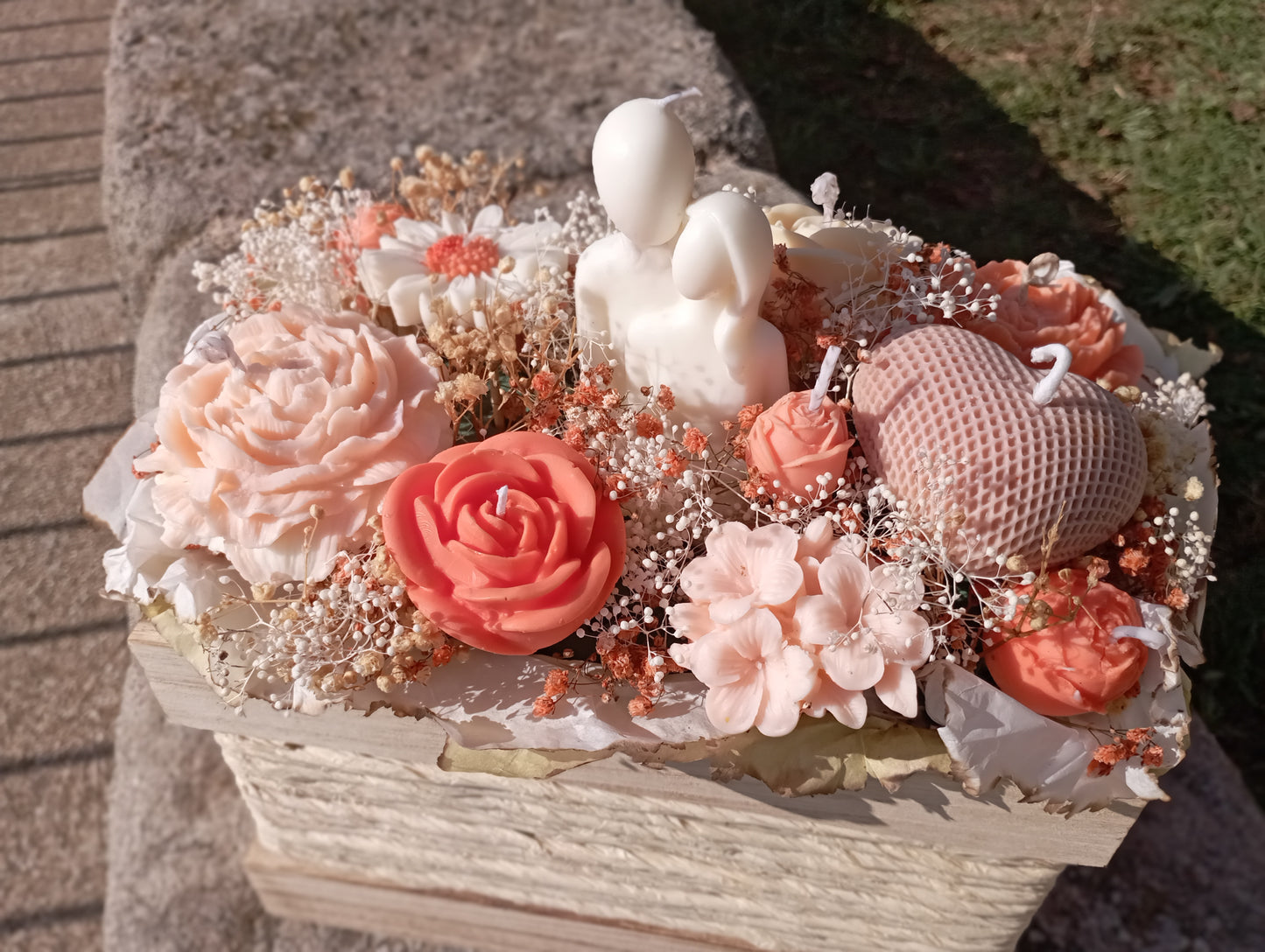 Centros flores velas  Personalizados